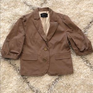 BCBG tan pinstripe blazer